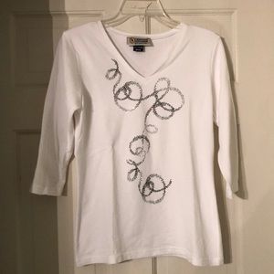 Christine Alexander cotton v-neck top
